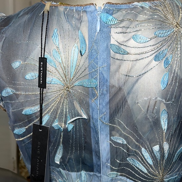 Soft blue Embroidered Dress - Picture 8 of 10